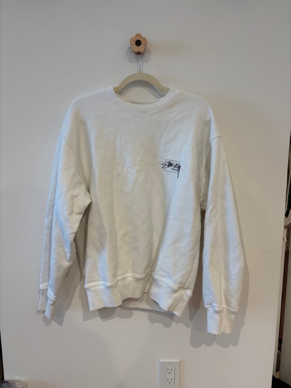 Stussy Basic Crew Sweatshirt White M